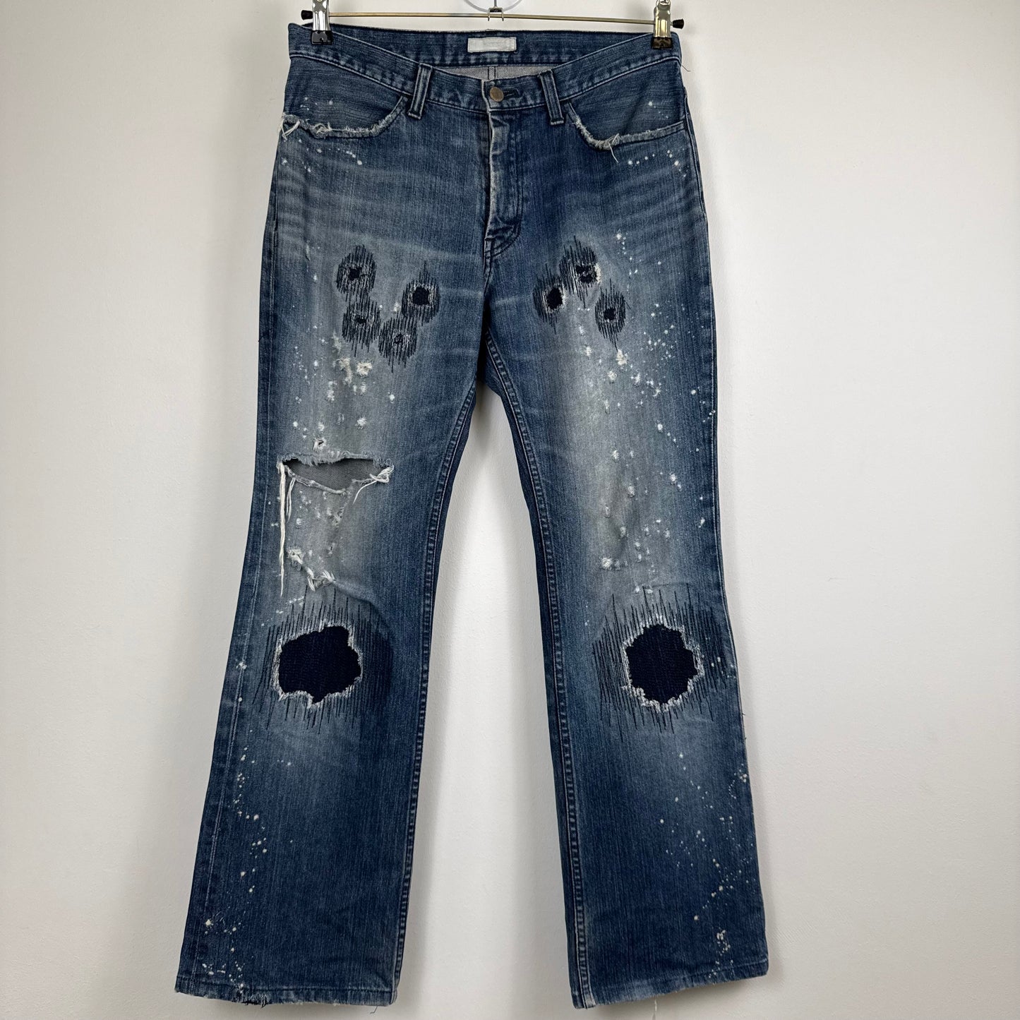 Number (N)ine "Bullet Hole" Distressed Denim Jeans (2001)