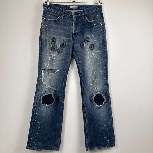 Number (N)ine "Bullet Hole" Distressed Denim Jeans (2001)