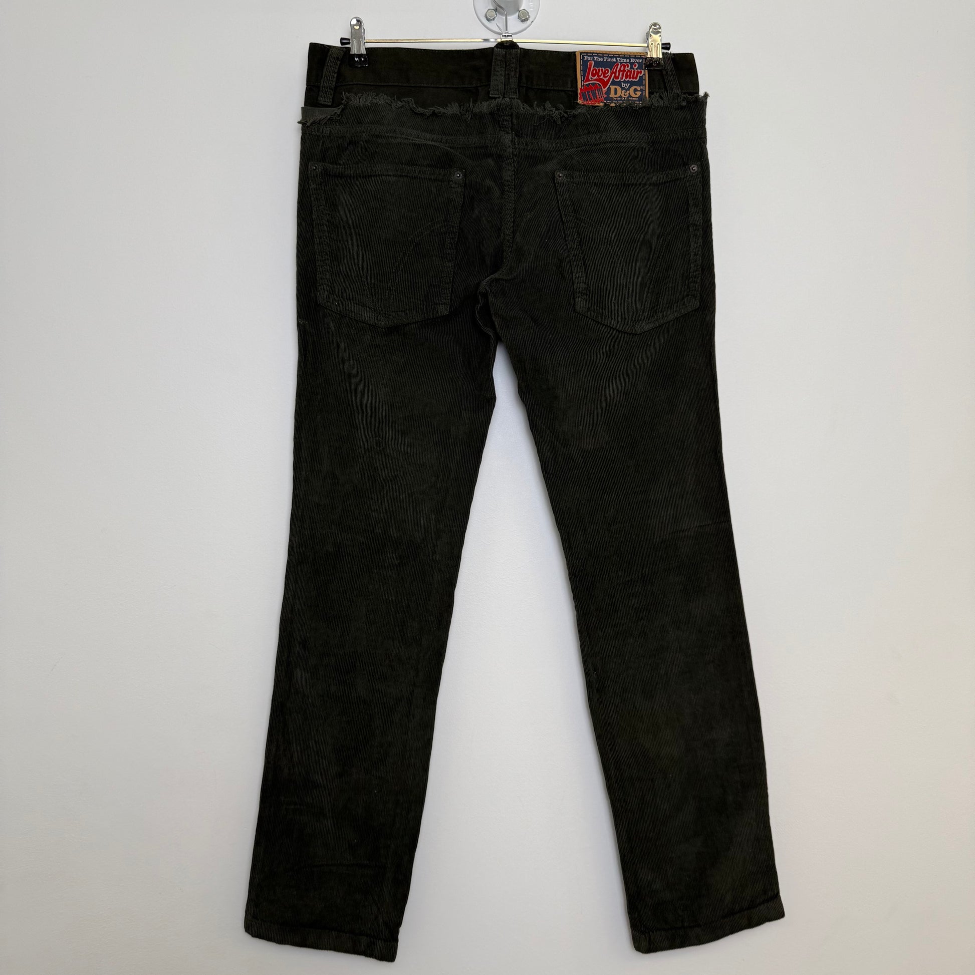 Dolce & Gabbana Reconstructed Double-Waist Corduroy Pants