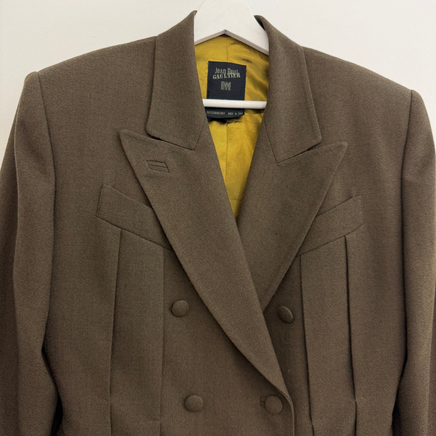 Jean Paul Gaultier Femme tailor made green colbert