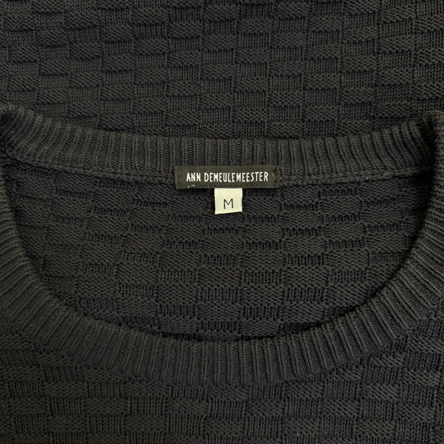Ann Demeulemeester A/W12 textured panel knit sweater