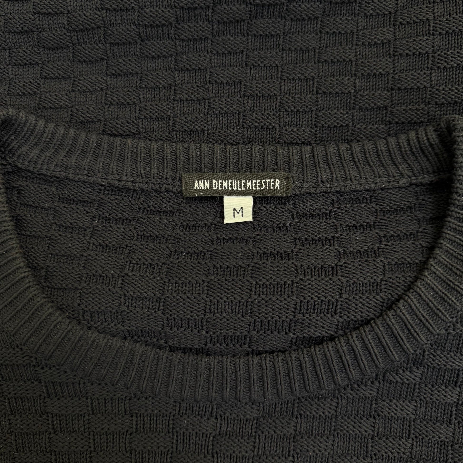Ann Demeulemeester A/W12 textured panel knit sweater