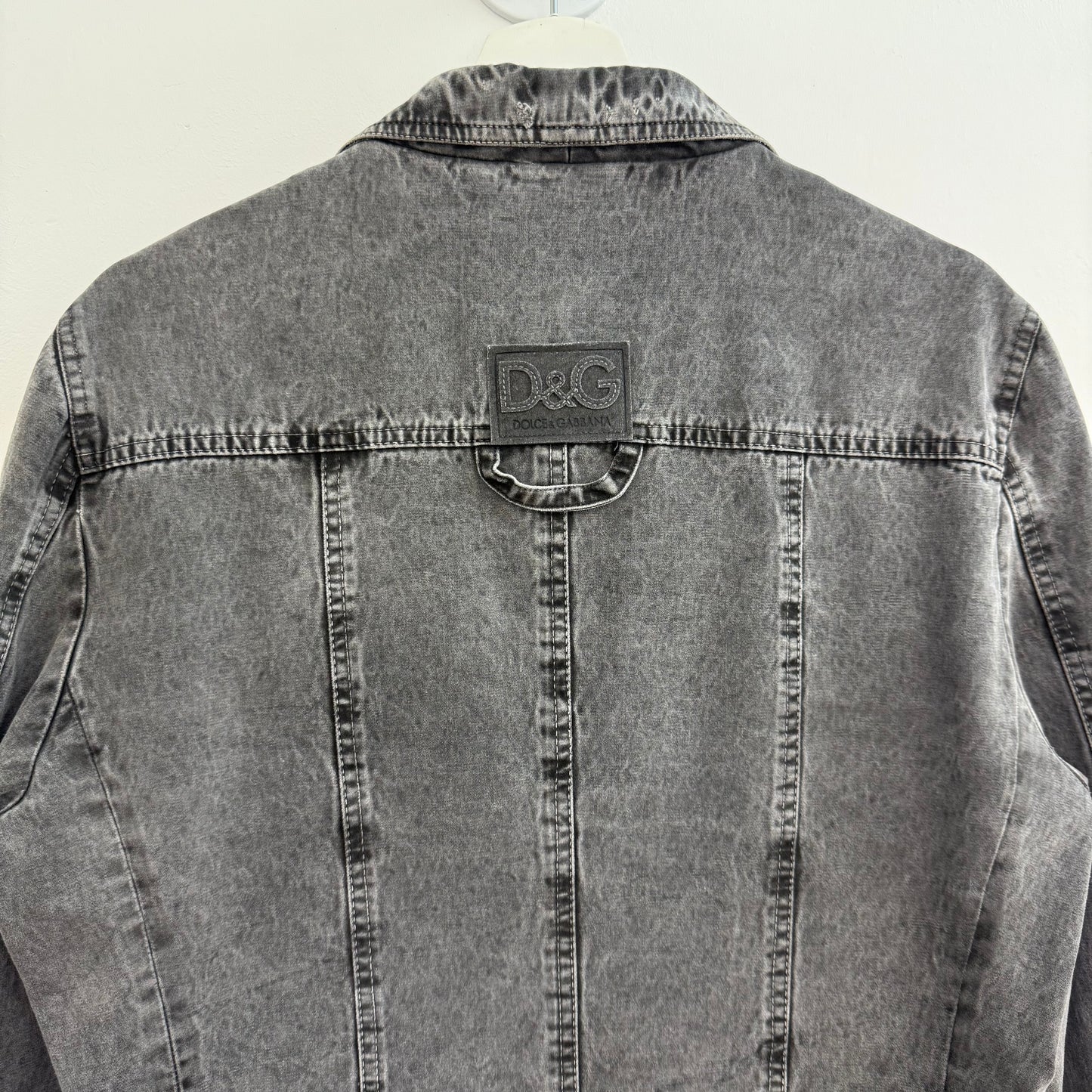 Dolce & Gabbana grey denim cargo blazer