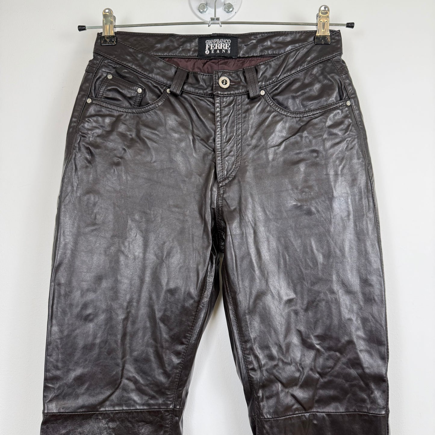 Gianfranco Ferré Jeans Vintage Brown Leather late 90's