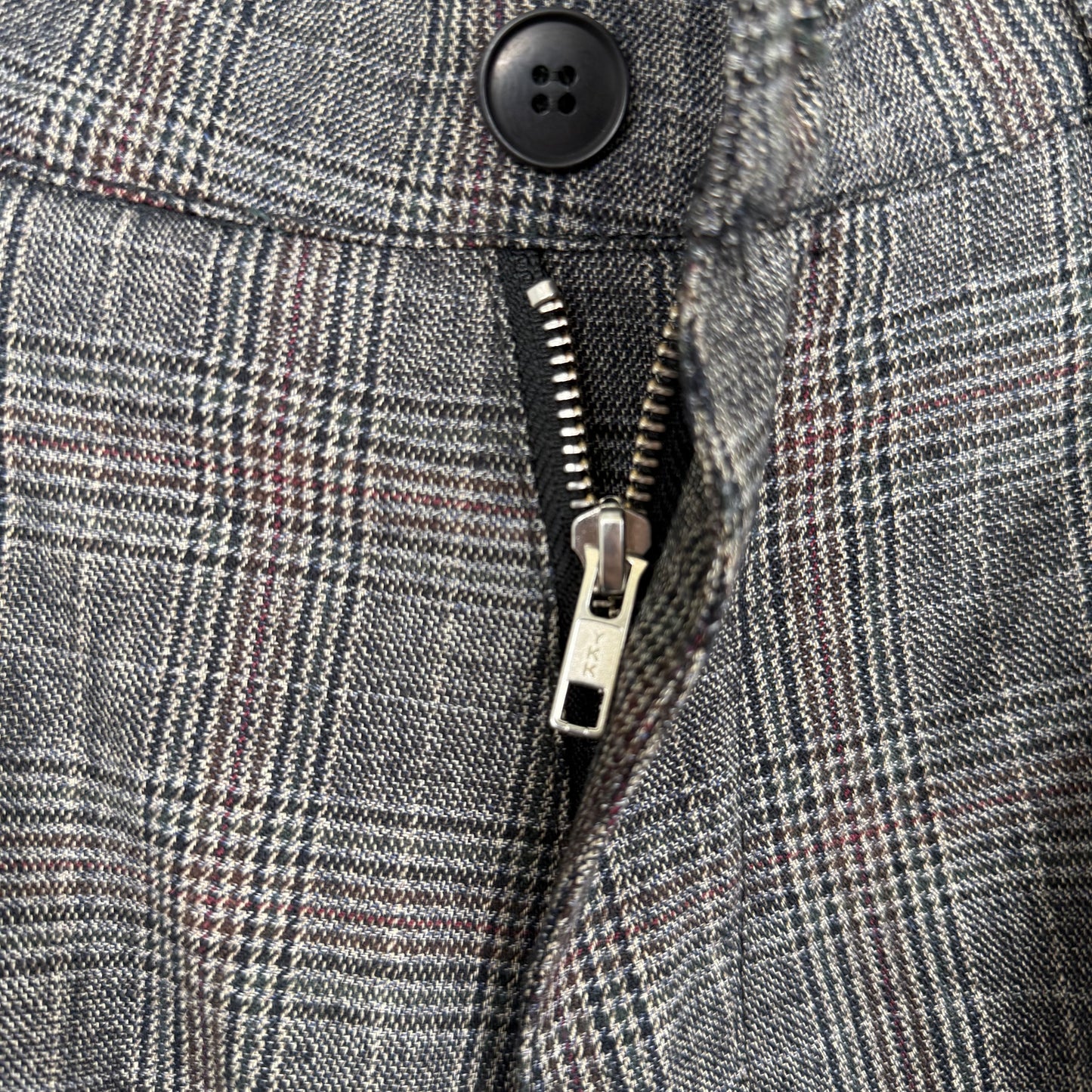 Maas Broekhuizen Grey Plaid Wide-Leg Shorts (Dries Van Noten Fabric)