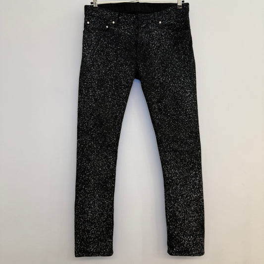 Balenciaga jeans black with white speckles