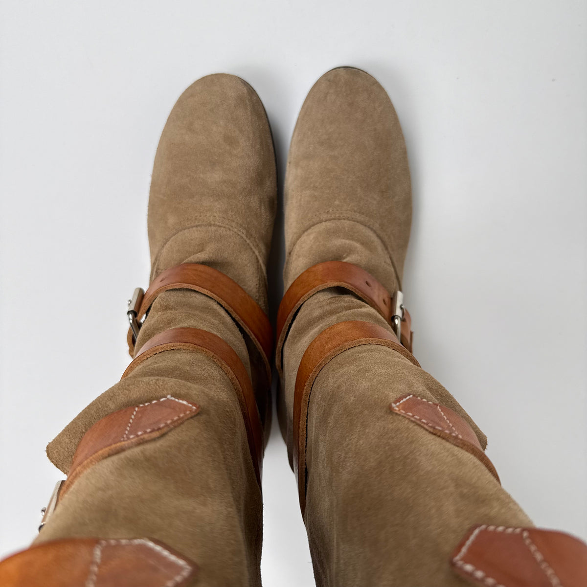 Vivienne Westwood Pirate Boots — Suede, Multi-Buckle — Size EU 39