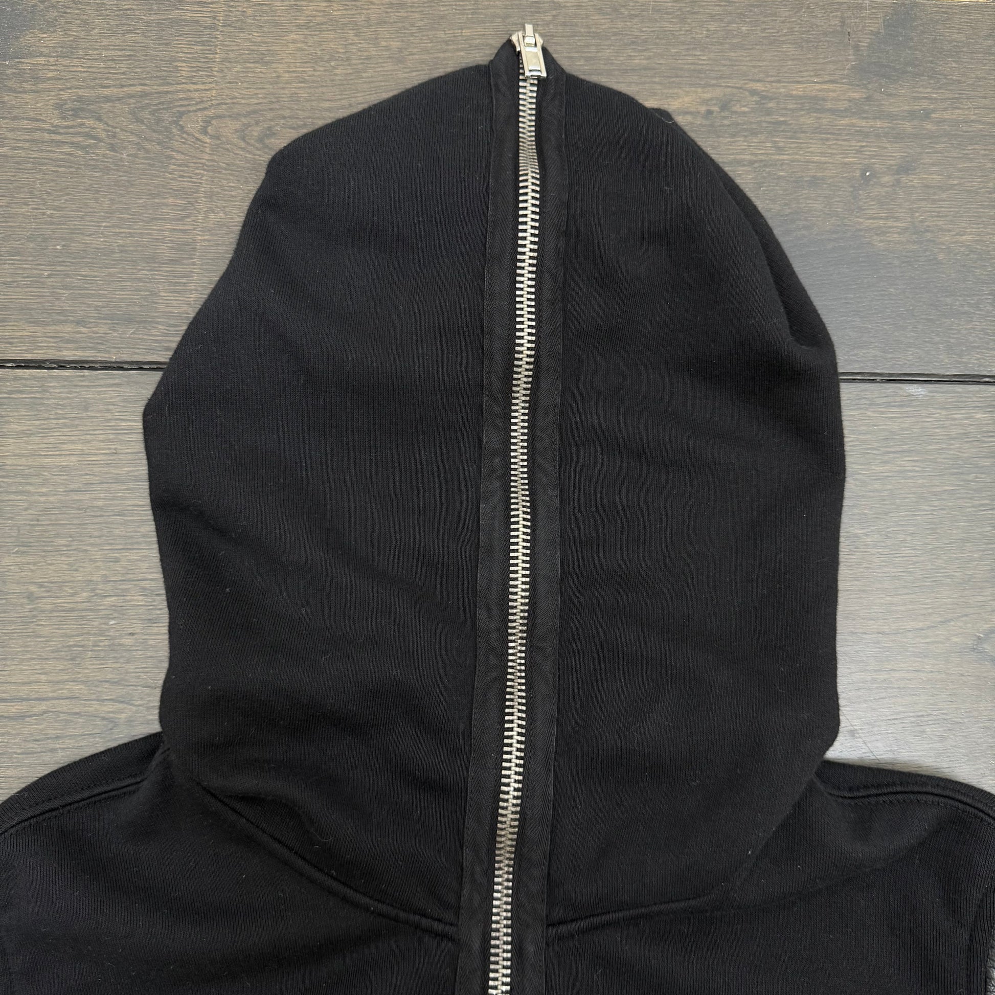 Rick Owens DRKSHDW Leather-Sleeve Gimp Hoodie ss15