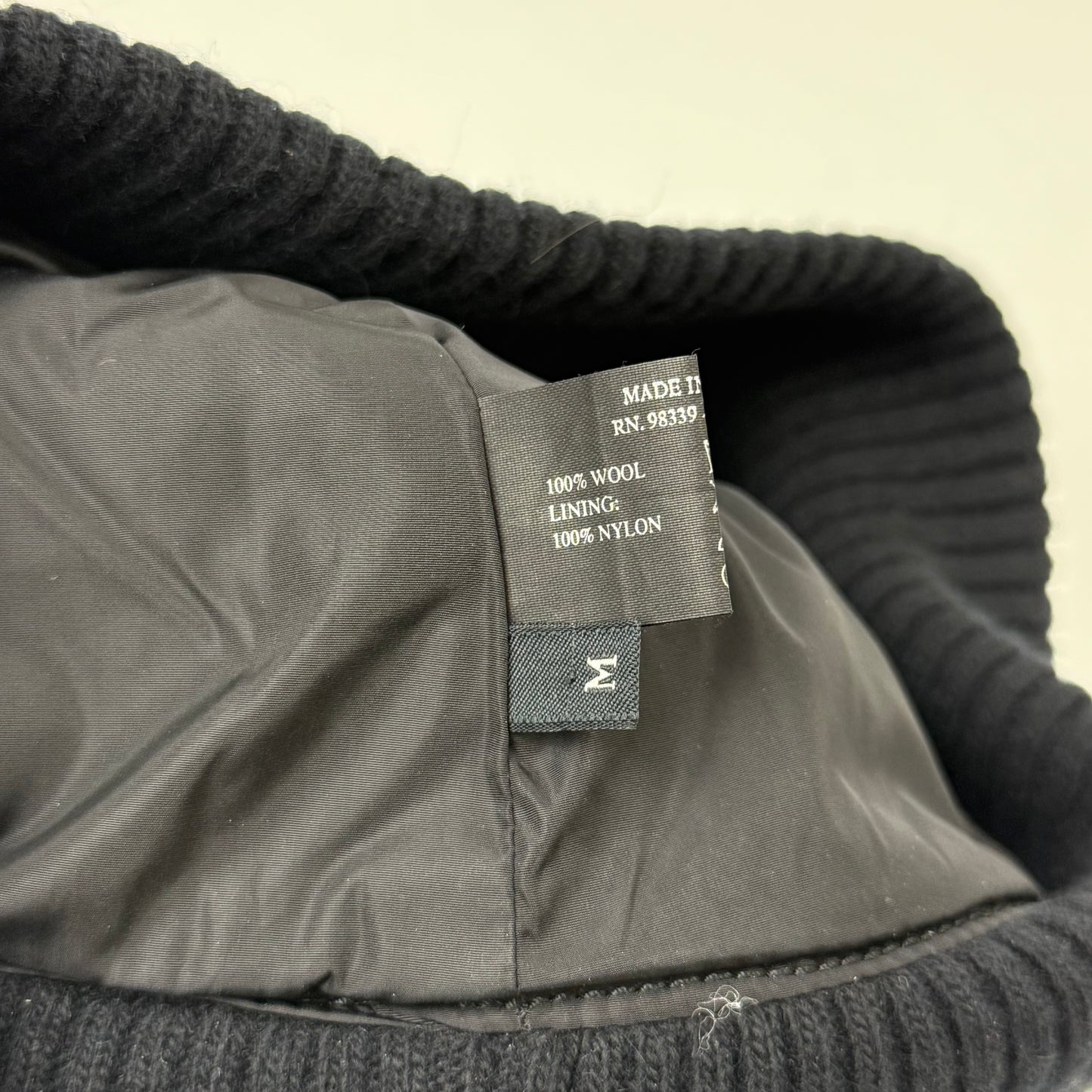 Prada Linea Rossa Wool & Nylon Beanie with Ribbed Cuff (FW2002)
