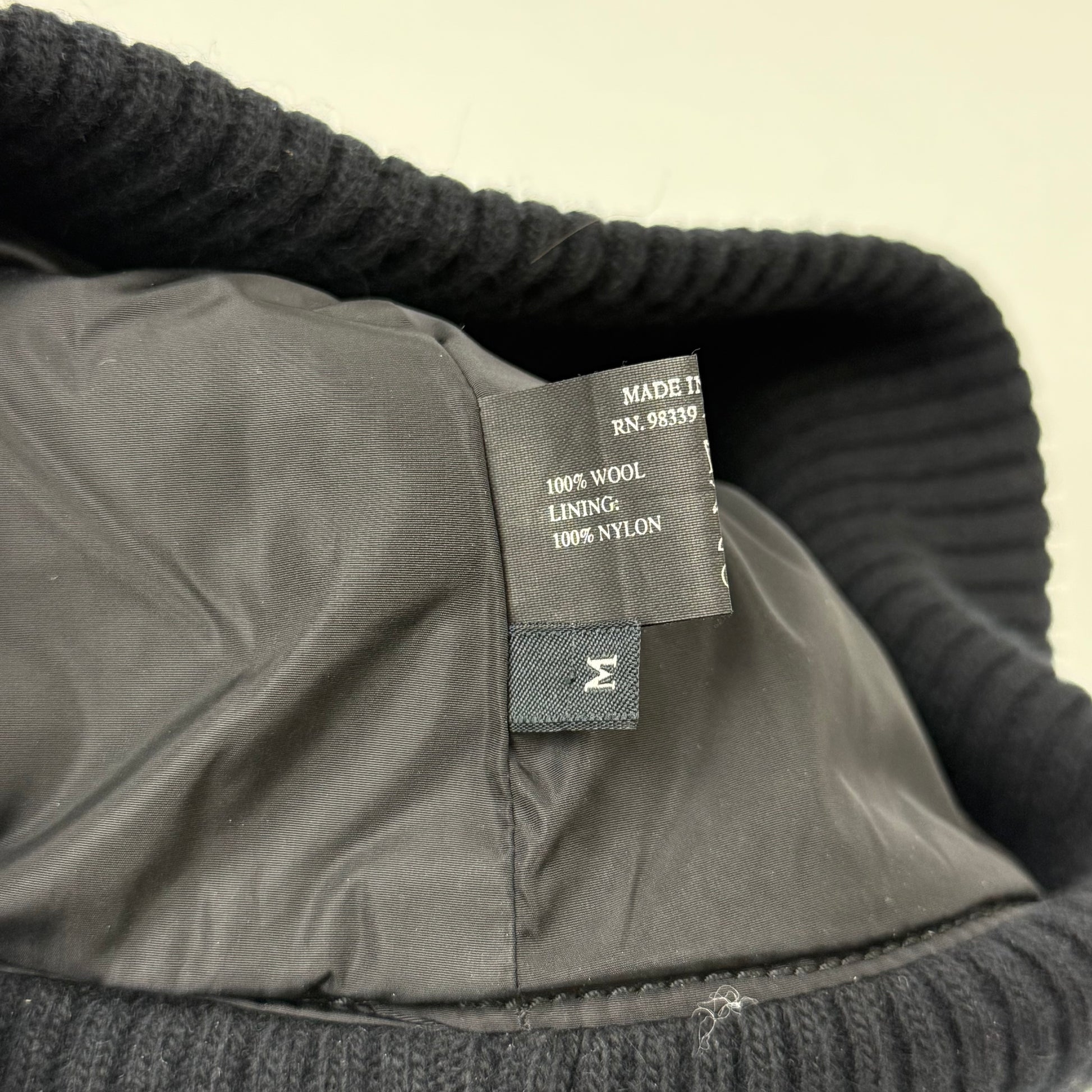 Prada Linea Rossa Wool & Nylon Beanie with Ribbed Cuff (FW2002)