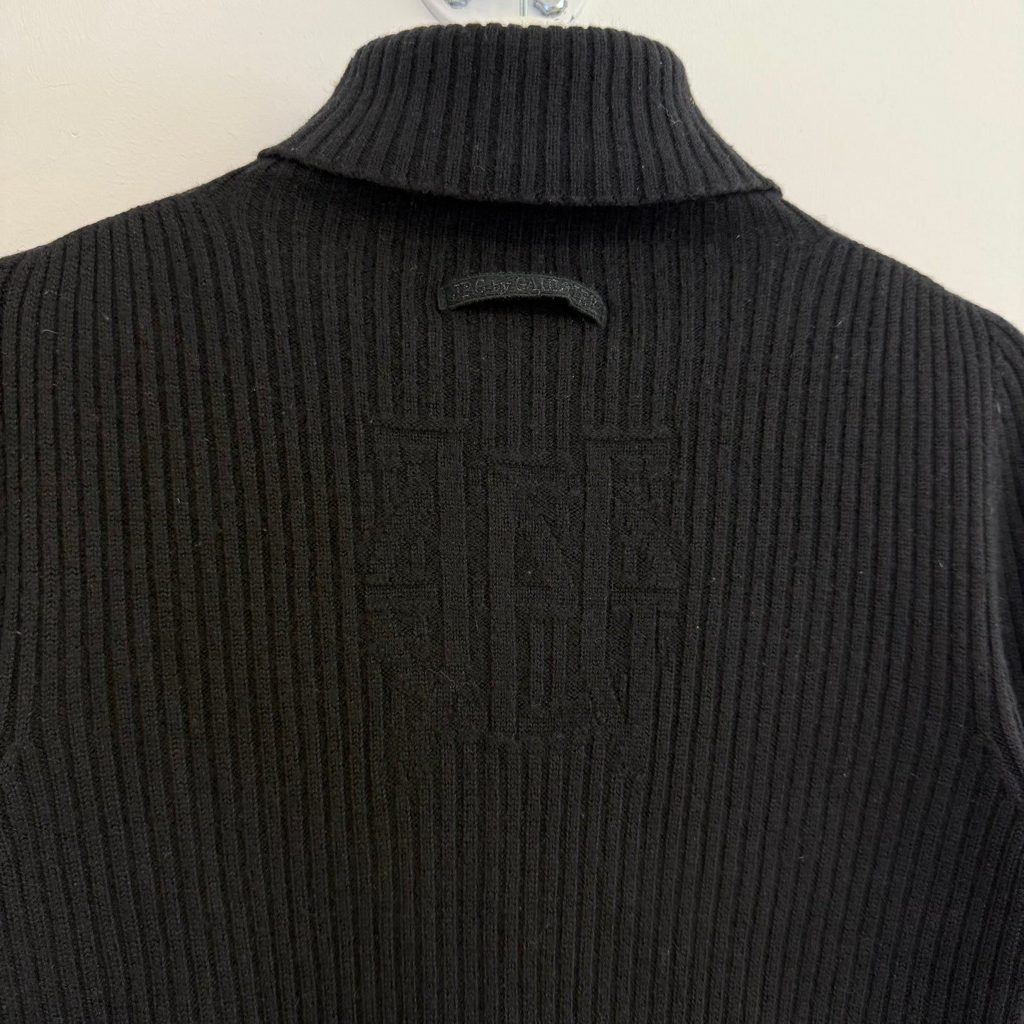 Jean Paul Gaultier Black knitted sweater with turtle neck