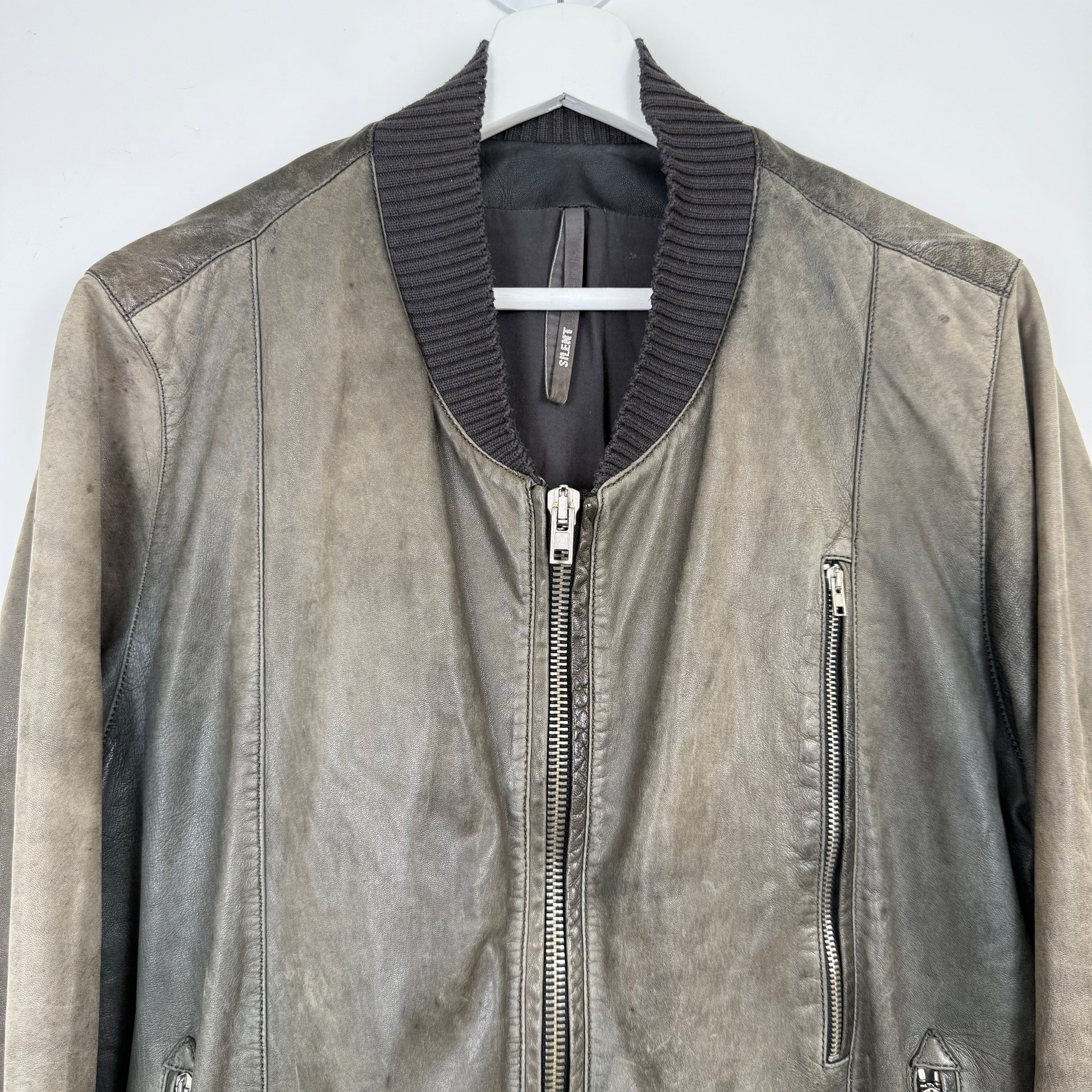 Silent by Damir Doma Washed Leather Bomber