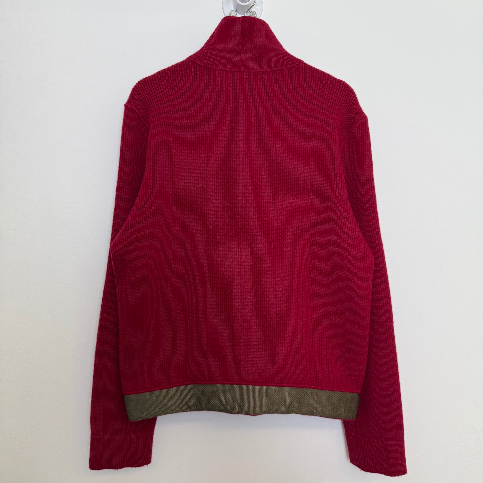 Dirk Bikkembergs Sport Couture Zip-Up Belted Cardigan Red