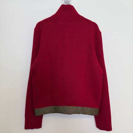 Dirk Bikkembergs Sport Couture Zip-Up Belted Cardigan Red