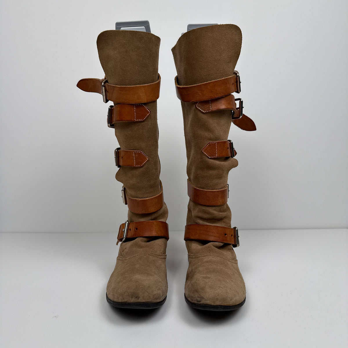 Vivienne Westwood Pirate Boots — Suede, Multi-Buckle — Size EU 39