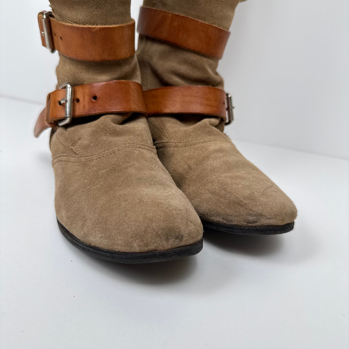 Vivienne Westwood Pirate Boots — Suede, Multi-Buckle — Size EU 39