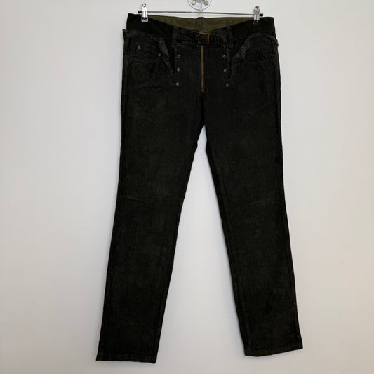 Dolce & Gabbana Reconstructed Double-Waist Corduroy Pants