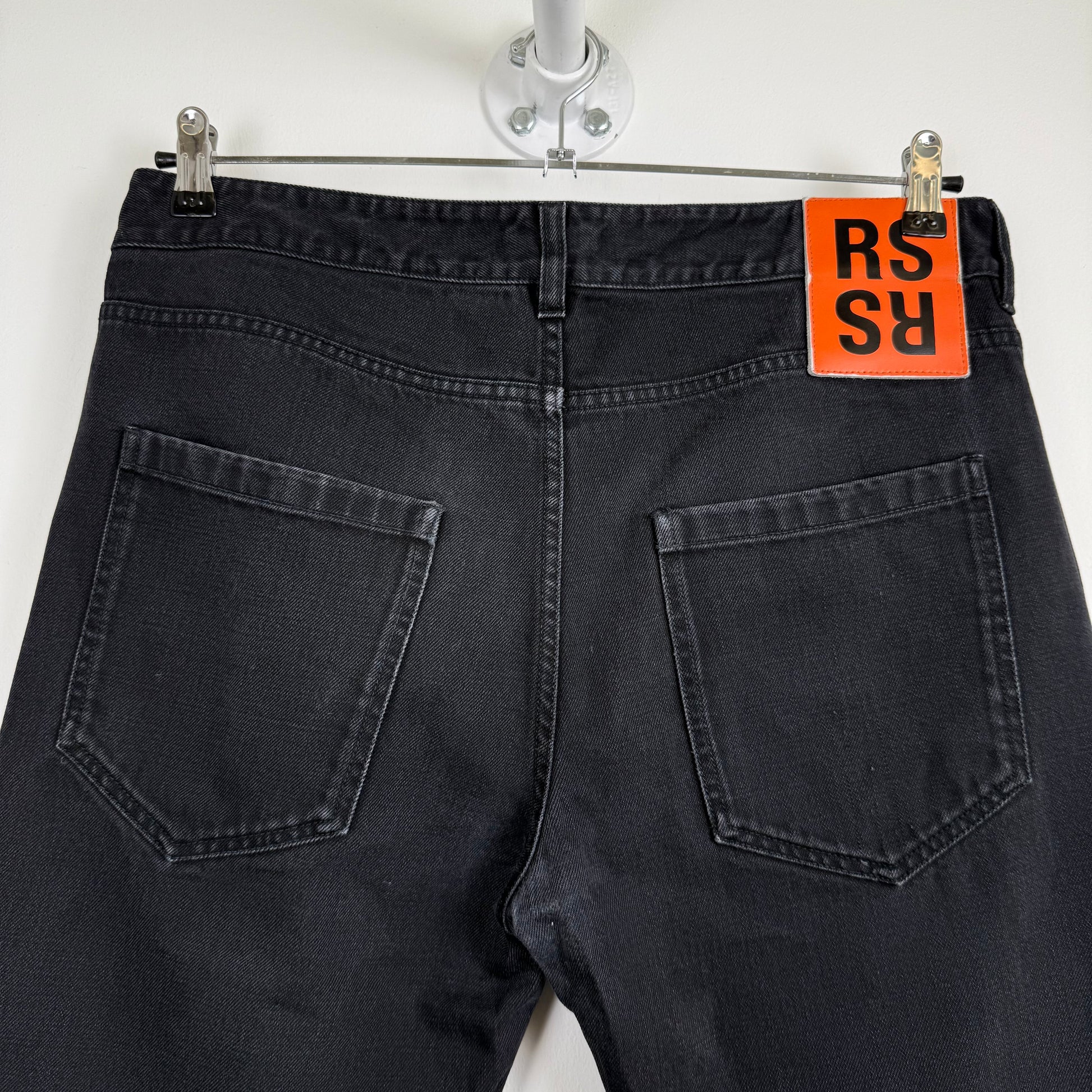 Raf Simons Regular Straight Denim ‘RS’ patch jeans