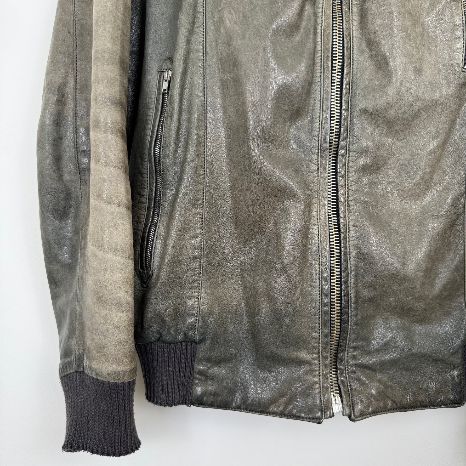 Silent by Damir Doma Washed Leather Bomber