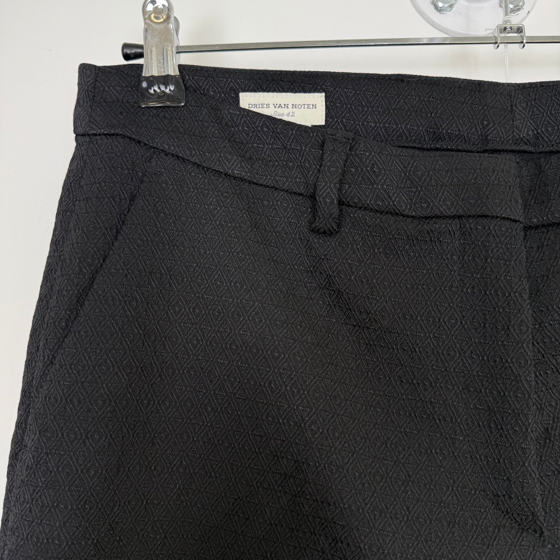 Dries van Noten Textured Slim-Fit trousers with ankle zips