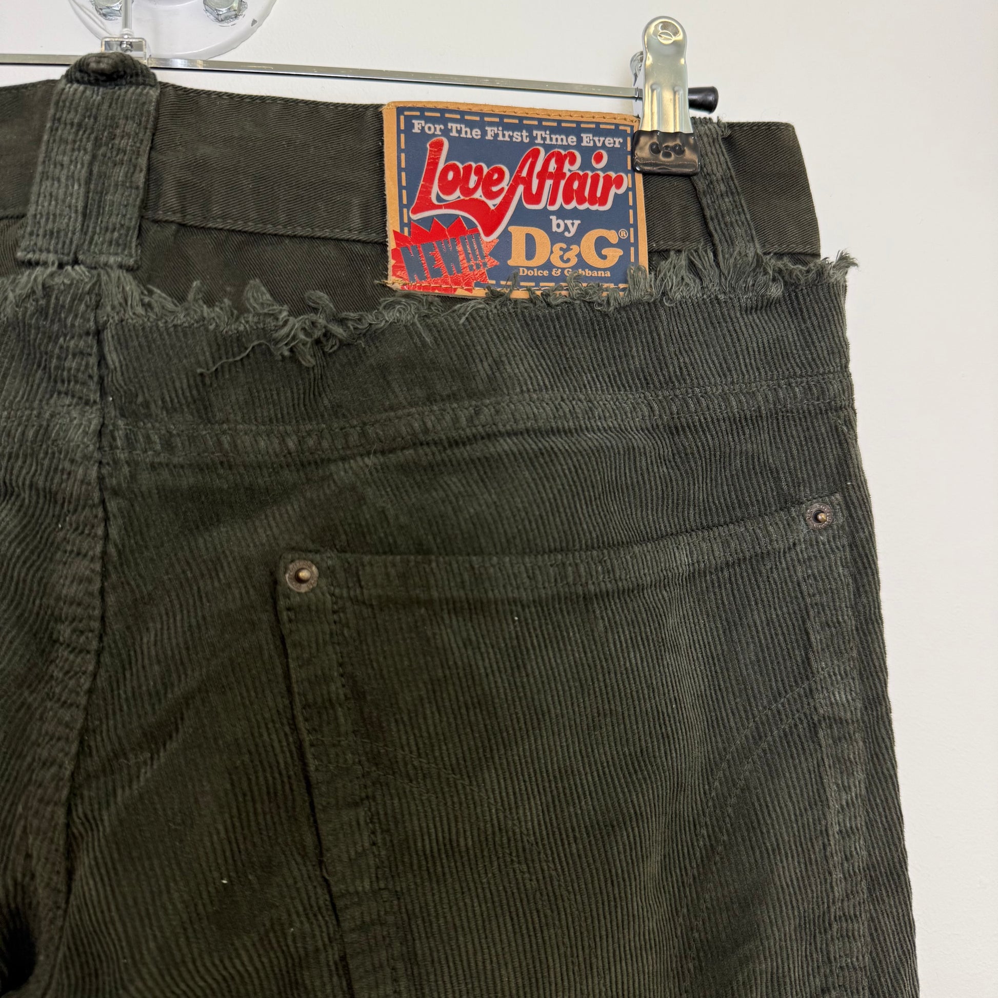 Dolce & Gabbana Reconstructed Double-Waist Corduroy Pants