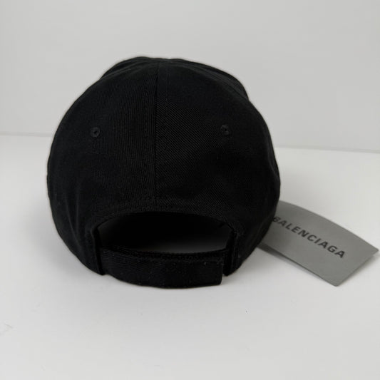 Balenciaga Black Logo Baseball Cap