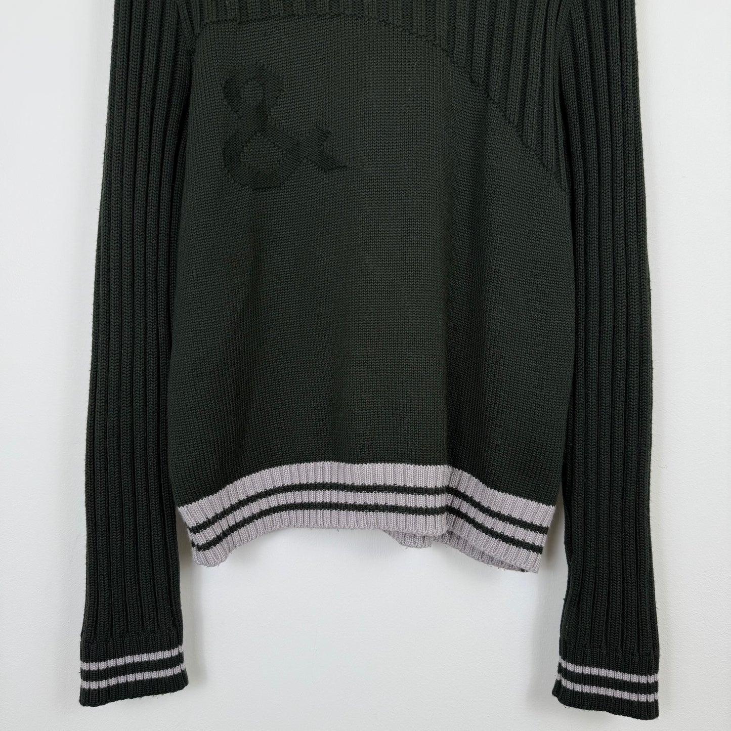 Dolce & Gabbana D&G ‘&’ line intergraded logo texture knit sweater