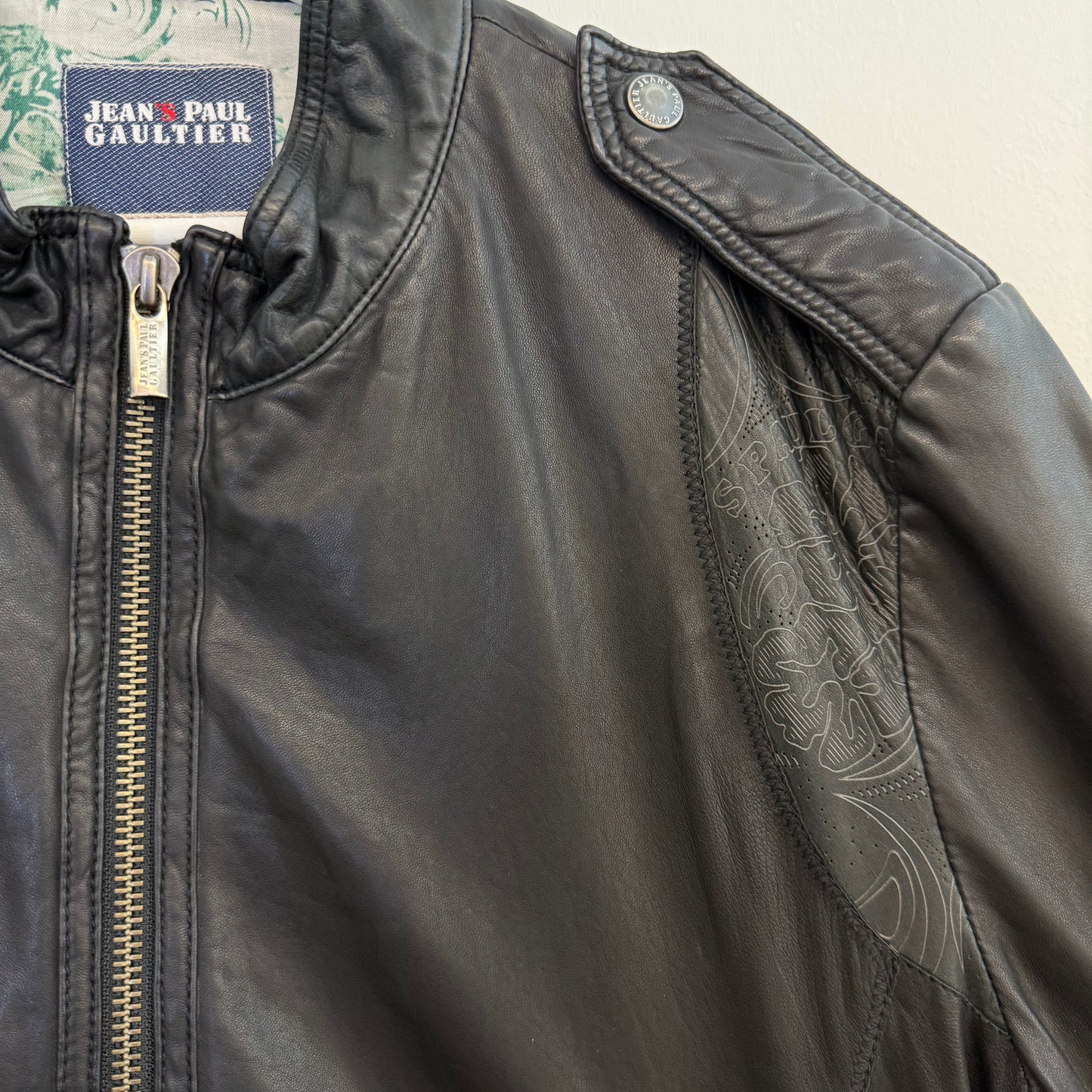 Jean Paul Gaultier Laser-Cut Perforated Leather Jacket