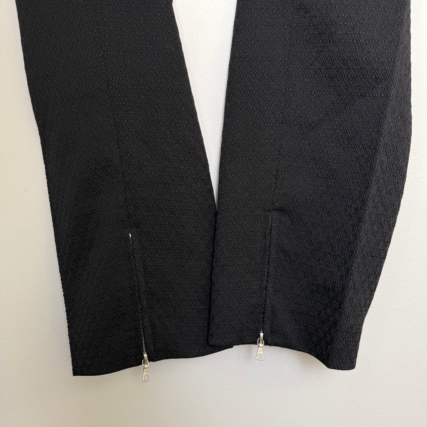 Dries van Noten Textured Slim-Fit trousers with ankle zips