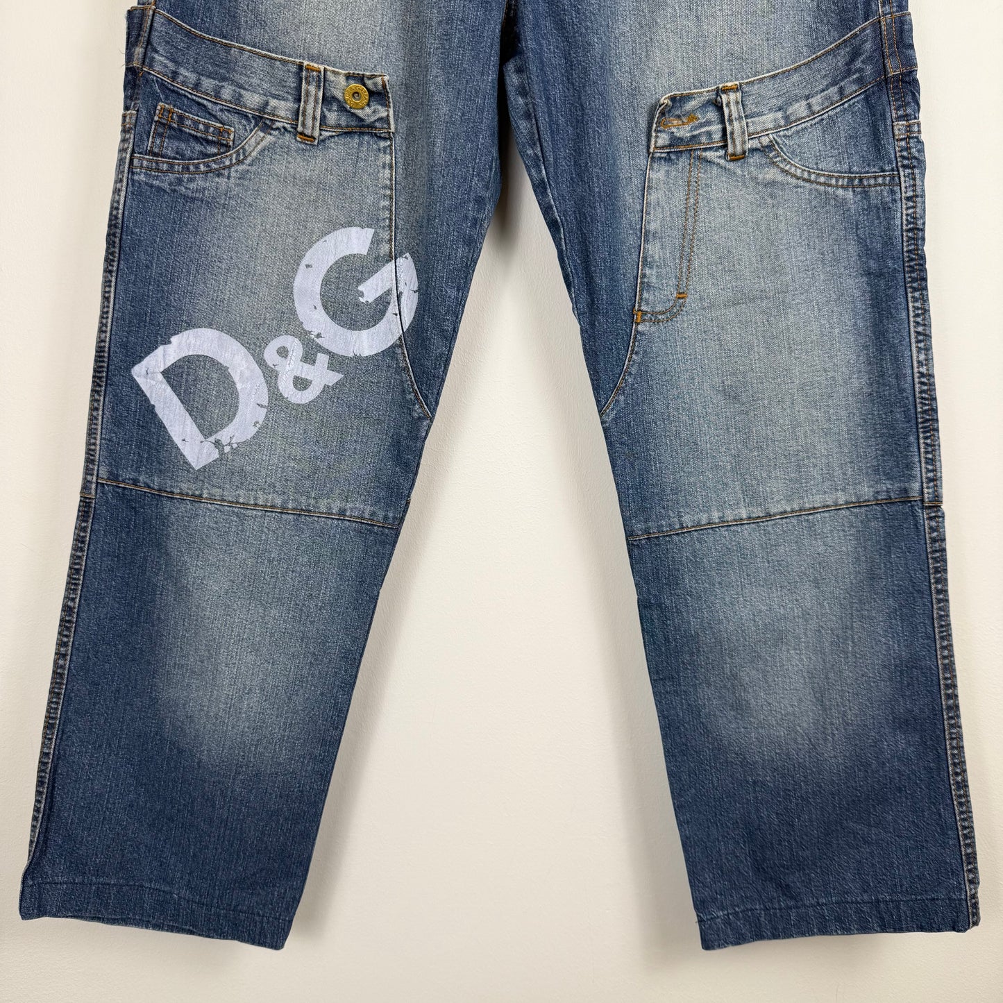 D&G Dolce & Gabbana Reconstructed Multi-Pocket Jeans