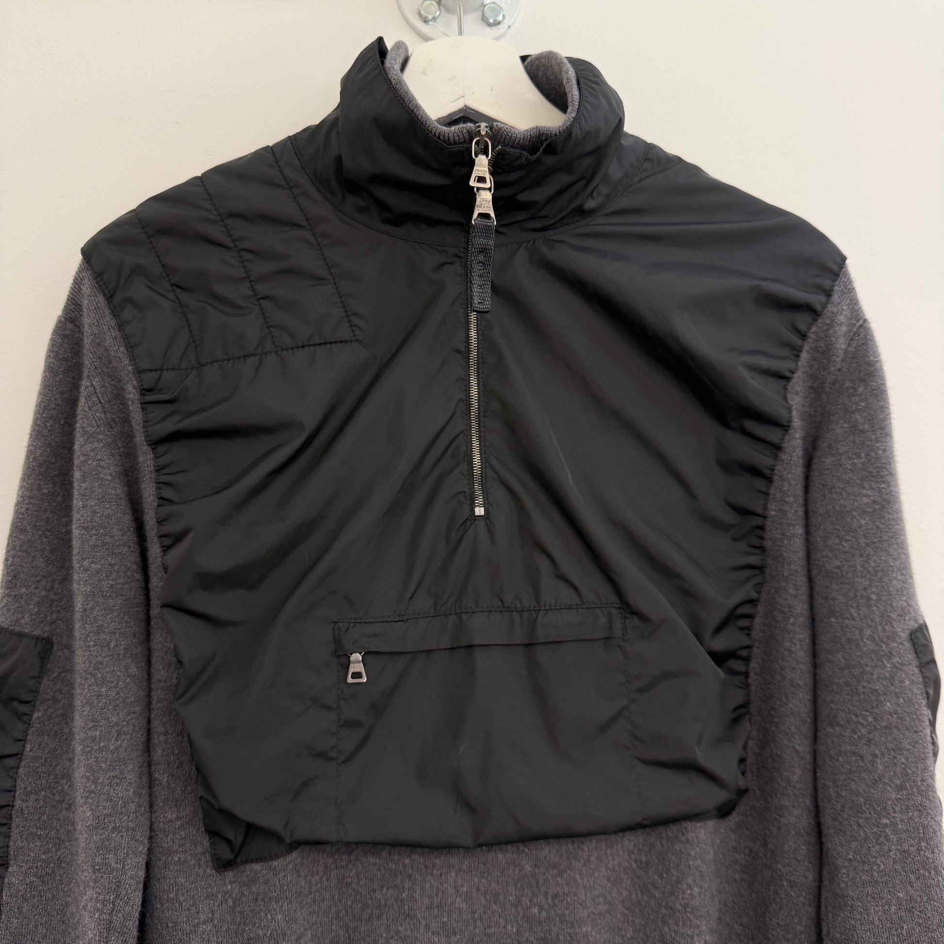 Prada Sport Linea Rossa Grey Zip-Up Fleece (ca. 2000-2005)